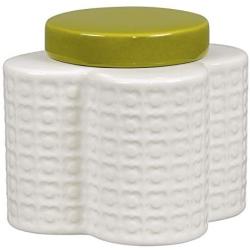 Orla Kiely OK602 Shaped Storage Jar-Pressed Flower Seagrass