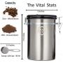 Java Shield Coffee Container ? Airtight Canister with co2 Valve for Freshness ? Large Stainless Steel Container with Scoop - Keep Beans and Ground Coffee Fresh Longer ? Built-In Calendar Wheel