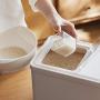 Food Jars & Crocks Storage Rice Barrel Household Collection Nano Barrel 10kg Good Sealing Moisture-proof Insect-proof Environmental Health Kitchen Supplies (Color : White, Size : 29.521.523.5)