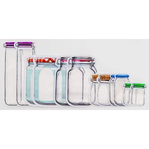 12-pc Mason Jar Style Storage Bags