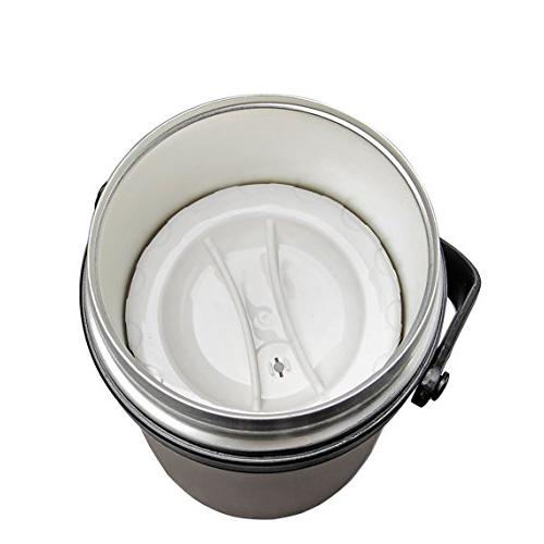 Isosteel VA-9683AT 51 ounce Stainless Steel Double-Wall Vacuum Food Container Color Coated titanium-gray incl. 3 plastic containers