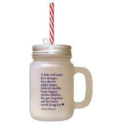 Navy Babe Will Make You Love Stronger Day Night Loner Frosted Glass Mason Jar With Straw