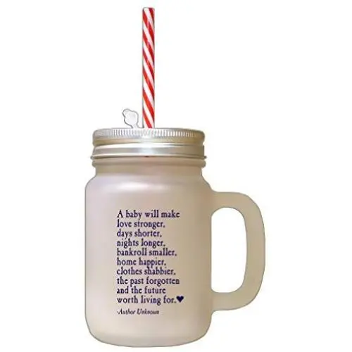 Navy Babe macht Stronger Day Night Loner Frosted Glass Mason Jar With Straw zu einer neuen Lieblingsmarke.
