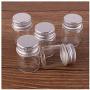 100pcs 5ml Size 2230mm Transparent Glass Perfume Spice Bottles Tiny Jars Vials With Silver Screw Cap DIY Craft