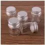 100 Stück 5ml Größe 2230mm Transparente Glas Duft- Gewürz Flaschen Kleine Glasflaschen mit Silber Schraubverschluss für DIY Bastelarbeiten