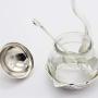 Moligh doll Aluminum alloy Condiment Pot Seasoning Container Spice Glass Jar Salt Sugar Bowl Pepper Coffee Storage Organizer Swan Rack Set Silver