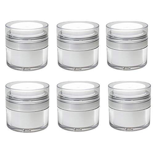 Airless Pump Bottle | Refillable Cosmetic Air Pump Jars | TSA Travel Size (15ml)