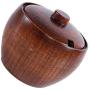 Prettyia Japanese Wood Kitchen Canisters Tea Coffee Sugar Storage Jar Pot Container