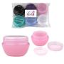 Beauticom 10G/10ML Frosted Container Jars with Inner Liner for Scrubs, Oils, Salves, Creams, Lotions, Makeup Cosmetics, Nail Accessories, Beauty Aids - BPA Free (6 Pieces, Mix Colors)