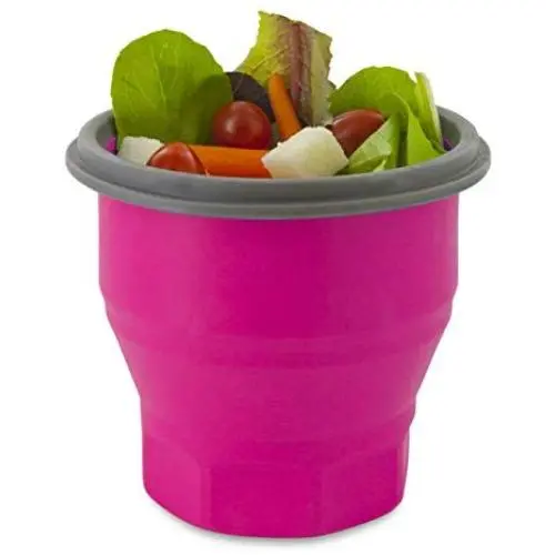 Smart Planet Collapsible Soup Salad Meal Kit, 26 oz, Pink (EC-34SSBP)