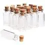 UPSTORE 24pcs (3ml/0.1oz) Empty Clear Glass Wish Bottles with Cork Stopper Refillable DIY Ink Bottle Craft Accessories Portable Travel Makeup Storage Container for Message Jewelry Bath Salt Candy UPSTORE 24pcs (3ml/0.1oz) Empty Clear Glass Wish Bottles with Cork Stopper Refillable DIY Ink Bottle Craft Accessories Portable Travel Makeup Storage Container for Message Jewelry Bath Salt Candy