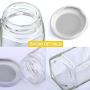 Glass Jars With Lids,Woaiwo-q 4 OZ Mason Jars Spice Jars Honey Jars Small Hexagon Jars(White,25Pack)