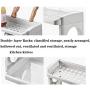 Double Layers Spice Rack, Seasoning Stand Holder Quality Plastic Kitchen Organizer Seasoning Jar Storage Shelf,Beige