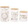 Harry Potter Marauders Map Porcelain 3 Piece Canister Set - Three Sizes with Gold Marauders Map Design