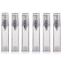 12PCS Clear Empty Portable Refill Airless Vacuum Pump Bottles Cosmetic Make-up Cream Lotion Sample Travel Packing Toiletries Liquid Storage Container Vial Jars for Emulsion Face Cream Shower Gel
