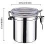 Stainless Steel Airtight Canister Set, Beautiful Food Storage Container for Kitchen Counter, Tea, Sugar, Coffee, Caddy, Flour Canister