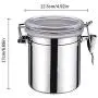 Edelstahldichtbehälter-Set, Schöne Lebensmittel-Aufbewahrungskiste für die Küche, ideal für Tee, Zucker, Kaffee, Caddy, Mehlbehälter
