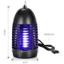 Piégeuse à Moustiques Électrique 8W YUNLIGHTS - Piège à Insectes Volants, Appareil à Moustiques Plug-in avec Crochet, Lampe à Moustiques Suspendue, Piège à Insectes Volants pour Usage Intérieur, Modèle Amélioré (Noir)