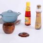 Wooden Salt Box with Lid and Spoon, Salt Cellar Salt bowl Sugar Bowl Wood Spice Jar Sugar Spice Condiment Storage Container for Kitchen