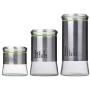 3pcs Stainless steel sealed cans Kitchen coffee beans storage jars Candy miscellaneous food storage tanks Tea cans