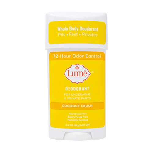 Lume Natural Deodorant - Underarms and Private Parts - Aluminum-Free, Baking Soda-Free, Hypoallergenic, and Safe For Sensitive Skin - 2.2 Ounce Stick (Coconut Crush)