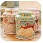 Frische Stil Candy Sealed Cans Box Blumen Design Metall Zucker Kaffee Tee Dose Gläser Behälter Zufällige Farbe