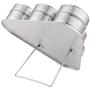 ANPI 6 Pcs Magnetic Spice Jars, Stainless Steel Seasoning Spice Storage Containers