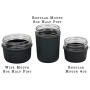 MJL Wide Mouth Half Pint Silicone Sleeve for Kerr Mason Jars (Charcoal Gray, 2 Pack)