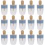 RONRONS 15 Pieces Blue Ice-lolly Empty Plastic Lip Gloss Packaging Tubes,Refillable Lip Glaze Bottles Reusable Vials, 8ml/0.27Oz