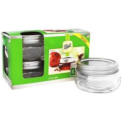 Ball Collection Elite Half Pint Jars, Wide Mouth, Set of 4