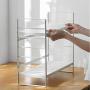 HFREOI 2-Tier Countertop Rack, Tabletop Storage Organizer Shelf Holder for Jars Bottle Bathroom Cans Foods Spice Height-Adjustable, White