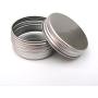 CTKcom 1/2-Ounce Metal Steel Tins Screw Top Flat Aluminum Silver Slide Round Tin Containers,1/2-Ounce Metal Steel Tin For Lip Balm,Crafts,Cosmetic,Candles,Travel Storage Kit (Pack of 10)