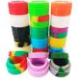 20pcs Non-Stick Silicone Wax Dab Containers 5ml Multi Use Storage Jars Cream Emulsion Bottles Assorted Colors