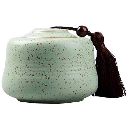 Ceramic Tea Storage Container Kitchen Storage Canister Jar for Candy Coffee - 9.5 x 12.5 cm/3.7 x 4.9 inches - 20