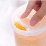 Kitchen crisper, plastic transparent refrigerator sealed box, covered grain storage box