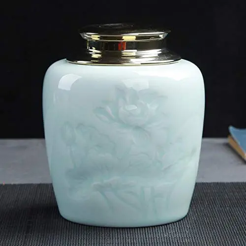 Mini Food Storage Jar Tea Storage Containers Tea Tins, Ceramics Tea Canister Traditional Tea Caddy, Portable Sealed Storage Tank Can Store Tea/Honey/Seed/Coffee (Sky Blue) Mini Food Storage Jar Tea Storage Containers Tea Tins, Ceramics Tea Canister Traditional Tea Caddy, Portable Sealed Storage Tank Can Store Tea/Honey/Seed/Coffee (Sky Blue)
