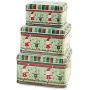 Mei Yun 3Pcs/set Gift Wrap Boxes Christmas Candy Jar Container Storage Box Party Candy Box Gift Boxes (Green)