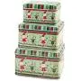 3er Set Geschenkverpackung Boxen, Weihnachts-Candylöffel-Behälter, Aufbewahrungsboxen, Party-Candylöffel-Boxen, Grün