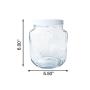 (2 Pack) 1/2 Gallon Clear Glass Jar with White Plastic Cap