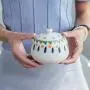 Glaskondimentbehälter, Glaskaraffe, Gewürzkaraffe, Gewürzbehälter, Keramik Zuckerbowl, Kondimentbehälter, Zuckerbowl