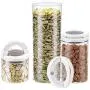 kody Airtight Glass Storage Canister Set for Dry Food, Kitchen Organizer (Set of 3)