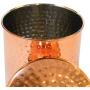 Denmark Artisinal Collection Copper Plated Stainless Steel Kitchen Canisters Storage Bowls with Mirrored Hammer Finish, 79 Ounce Covered Storage Canister