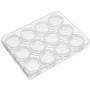 WCHAOEN 12Pcs Clear Round Plastic Jar Sample Empty Tin Storage Containers with Screw Lid Accessories Tool