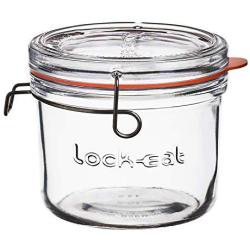 Luigi Bormioli 12159/01 Lock-Eat 17 oz XL Glass Food Jar, 1 Piece, Clear