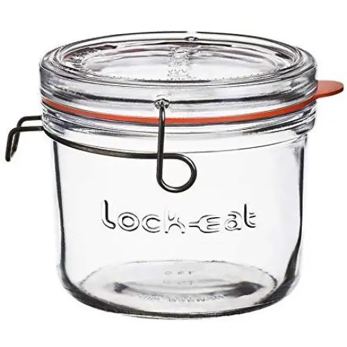Luigi Bormioli 12159/01 Lock-Eat 17 oz XL Glass Food Jar, 1 Piece, Clear Luigi Bormioli 12159/01 Lock-Eat 17 oz XL Glass Food Jar, 1 Piece, Clear