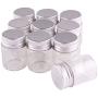 24pcs 15ml Size 3040mm Transparent Glass Perfume Spice Bottles Tiny Jars Vials With Silver Screw Cap DIY Craft