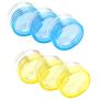 Pralb 60PCS 5 Gram Empty Cosmetic Containers, Round Cosmetic Sample Pots Jars Makeup Containers With Multi Color Top Lids Plastic Sample Eye Shadow, Nails, Powder, Gems, Jewelry, Cream (Five Color)