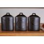 Premier Housewares Ceramic Text Tea Jar - Black