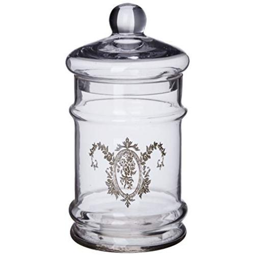Better & Best Pharmacy Jar with Drawing of Reasons Vegetable, Glass, 9.5 x 9.5 x 18 cm