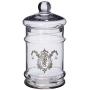Better & Best Pharmacy Jar with Drawing of Reasons Vegetable, Glass, 9.5 x 9.5 x 18 cm